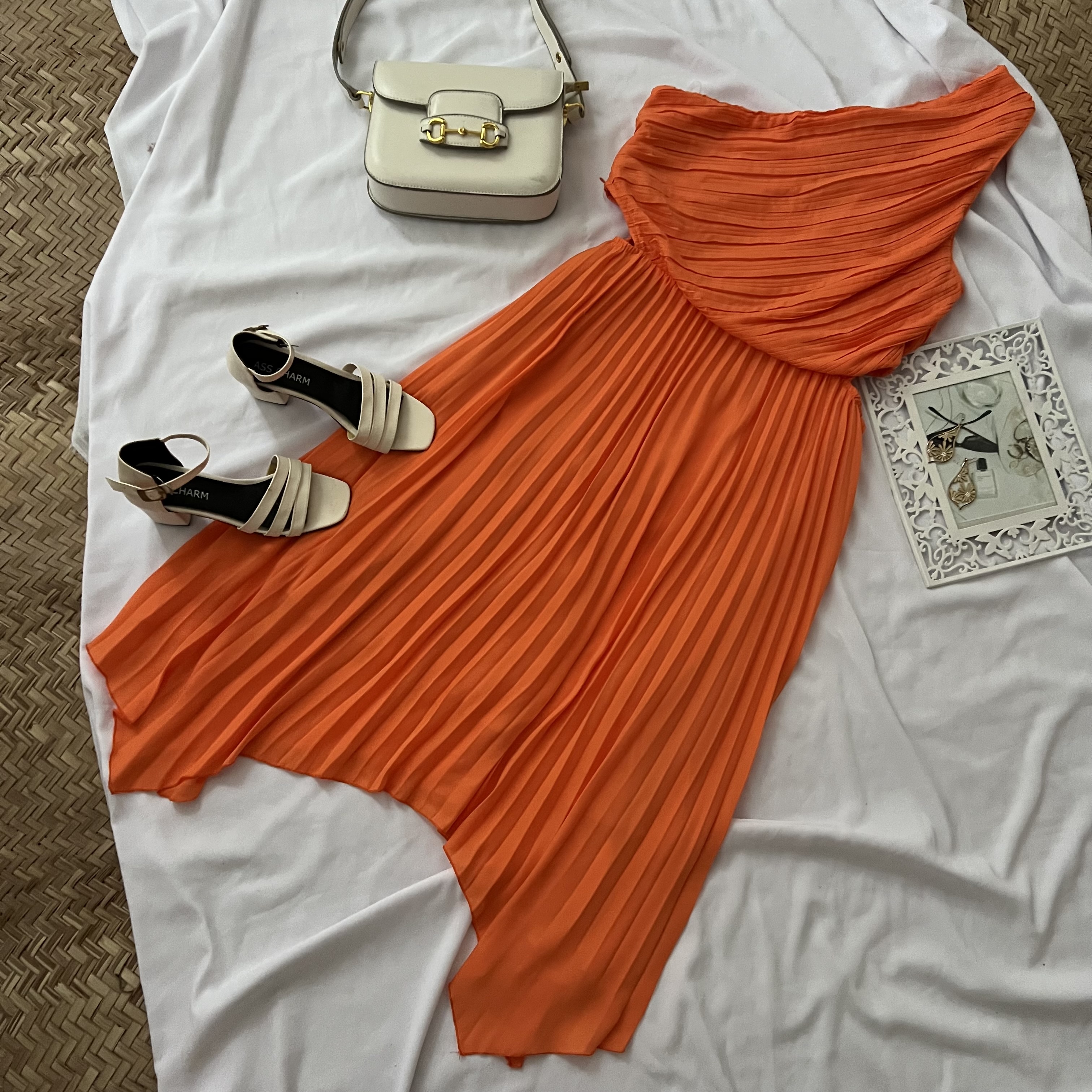 پیراهن مجلسی یقه رومی boho کد2695
