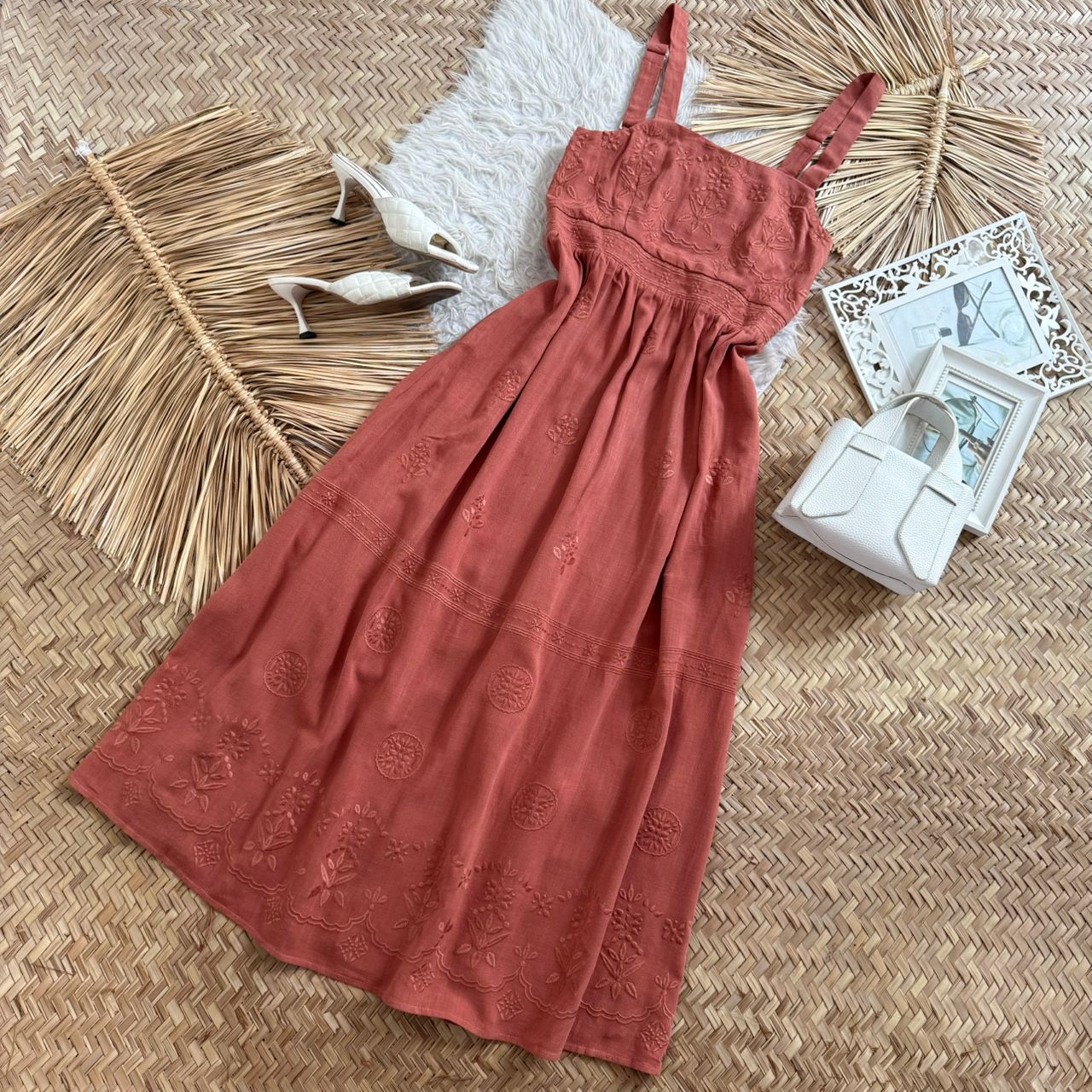 پیراهن مجلسی کتان کدمحصول 2263